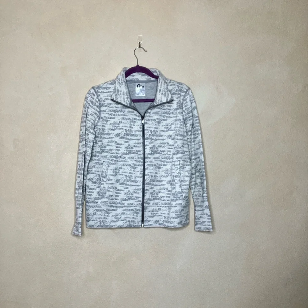 Gray Patterned Zip-Up Jacket - Picture 1 of 1
